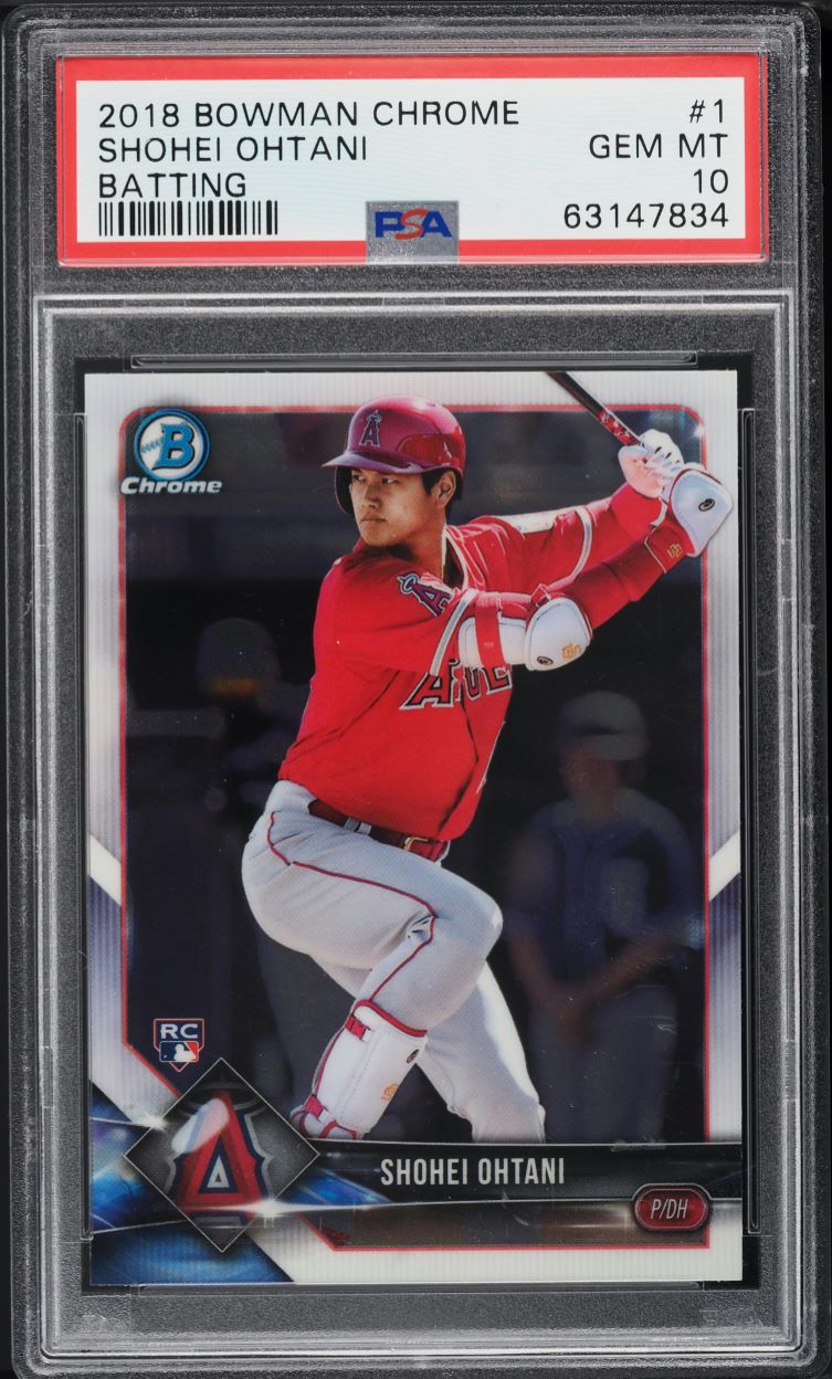 2018 Bowman Chrome Batting Shohei Ohtani ROOKIE #1 PSA 10 GEM MINT
