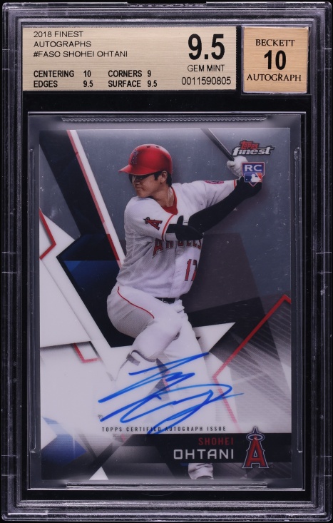 2018 Finest Shohei Ohtani ROOKIE AUTO #FASO BGS 9.5 GEM MINT