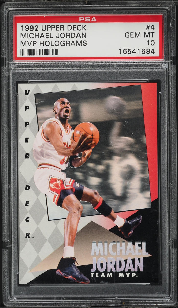 1992 Upper Deck MVP Holograms Michael Jordan #4 PSA 10 GEM MINT