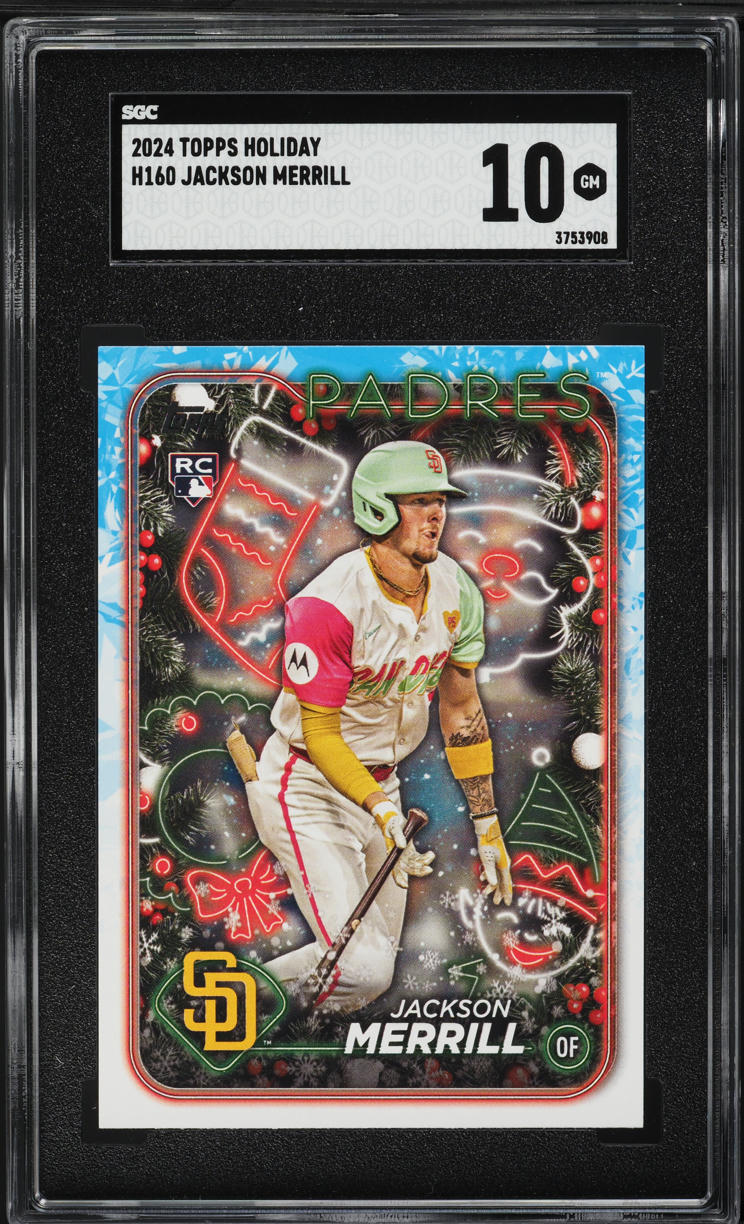 2024 Topps Holiday Jackson Merrill ROOKIE #H160 SGC 10 GEM MINT