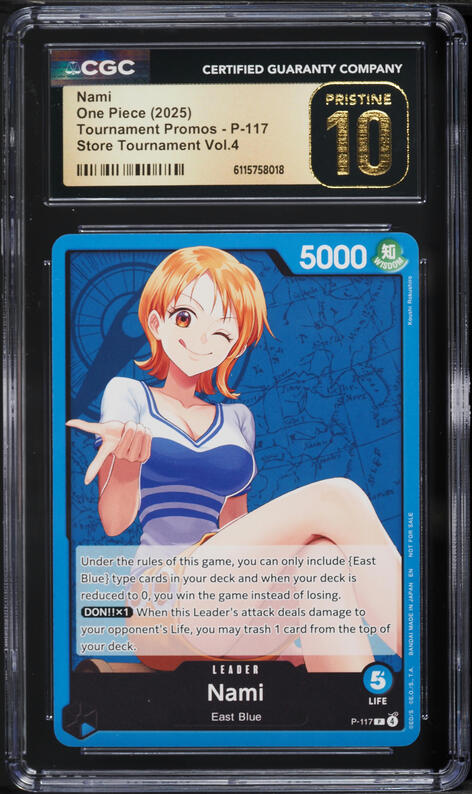 2025 One Piece Japanese Promo Nami #P-102 CGC 10 PRISTINE on