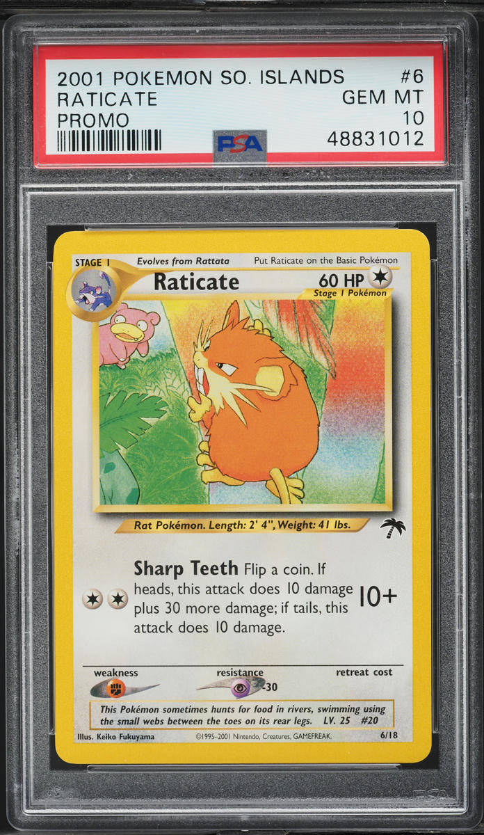 2001 Pokemon Southern Islands Promo Raticate #6 PSA 10 GEM MINT