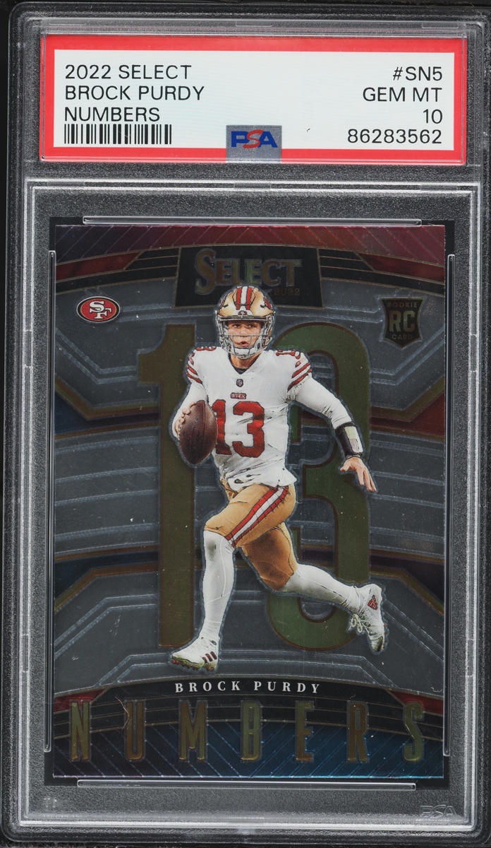 2022 Select Numbers Brock Purdy ROOKIE #SN5 PSA 10 GEM MINT