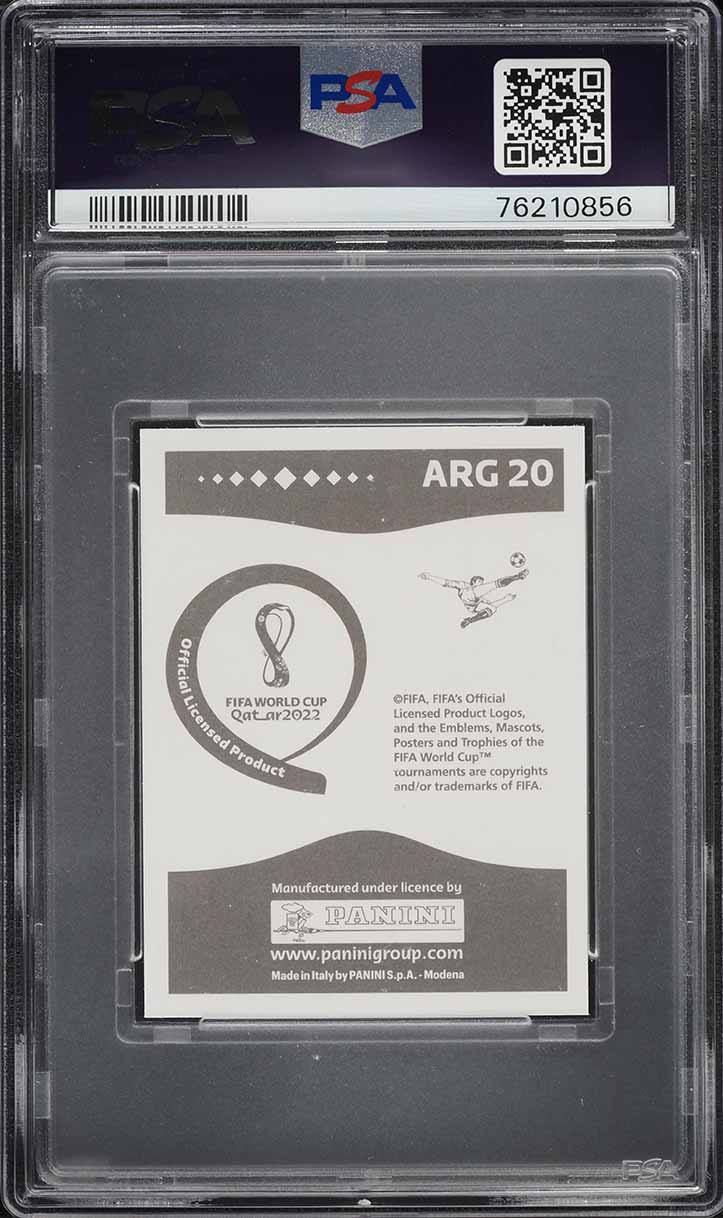 2022 Panini FIFA World Cup Stickers Lionel Messi #ARG20 PSA