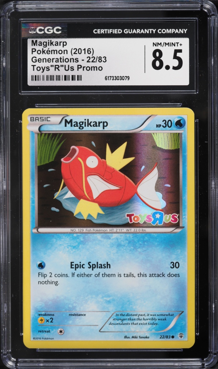 2016 Pokemon XY Generations Toys"R"Us Promo Magikarp #22 CGC 8.5 NM-MT+