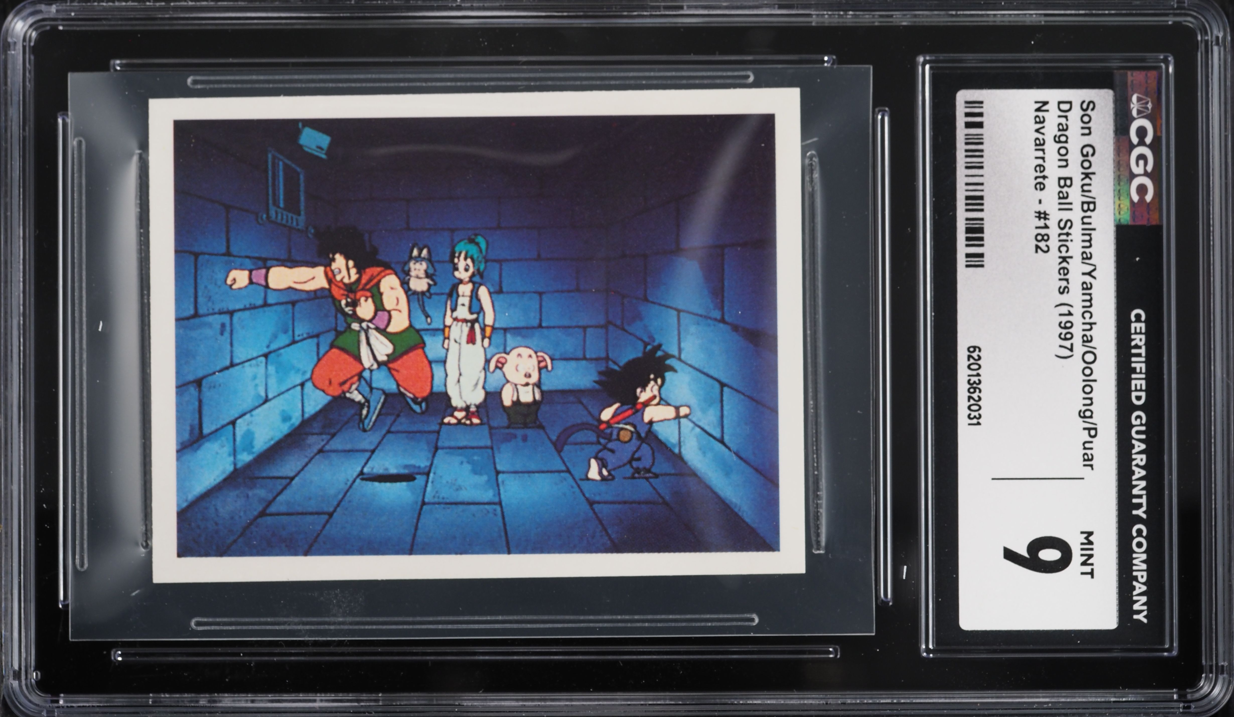 1997 Navarrete Dragon Ball Trading Cards Stickers Son Goku Bulma Yamcha Oolong Puar #182 CGC 9