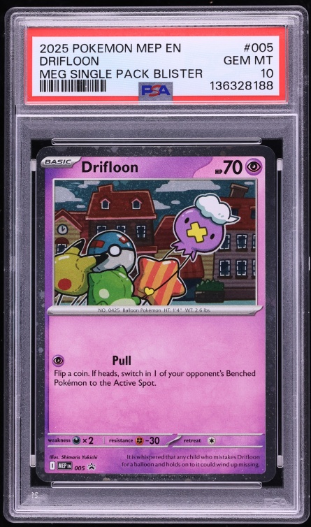 2025 Pokemon Mega Evolution Promo Drifloon #005 PSA 10 GEM MINT