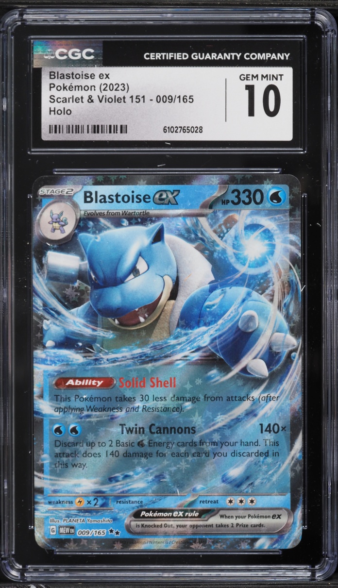 2023 Pokemon Scarlet & Violet 151 Holo Blastoise EX #9 CGC 10 GEM MINT