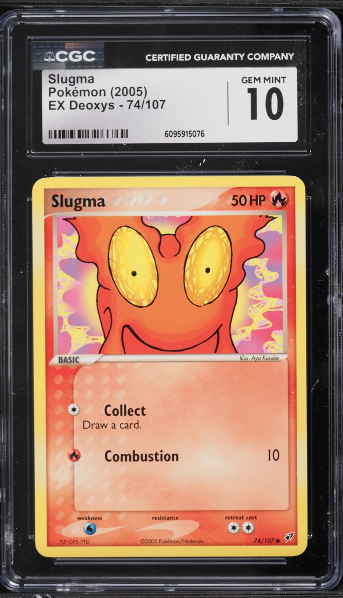 2005 Pokemon EX Deoxys Slugma #74 CGC 10 GEM MINT