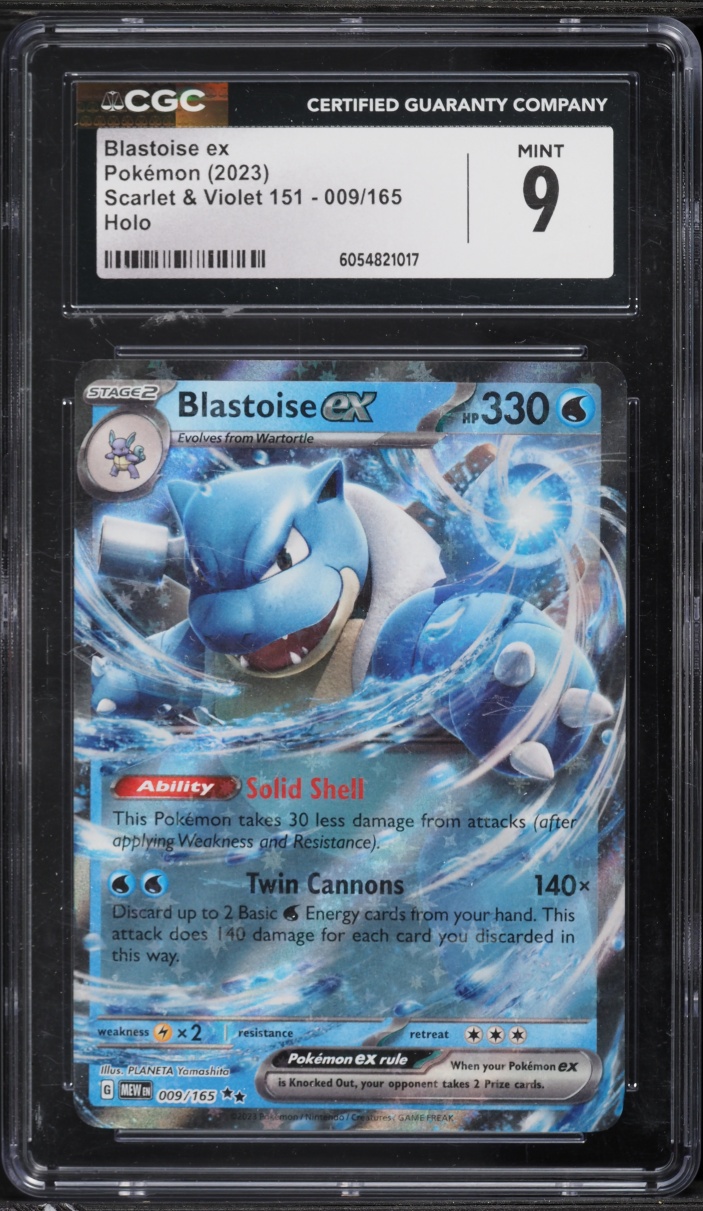 2023 Pokemon Scarlet & Violet 151 Holo Blastoise EX #9 CGC 9 MINT