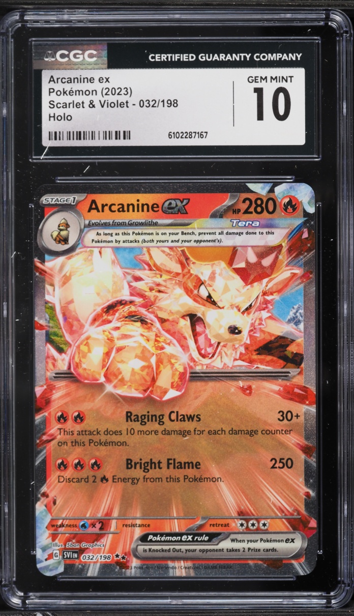 2023 Pokemon Scarlet & Violet Holo Arcanine EX #32 CGC 10 GEM MINT