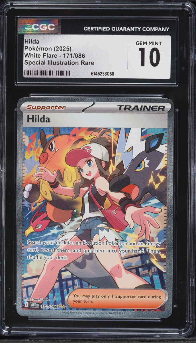 2025 Pokemon Scarlet & Violet White Flare SIR Hilda #171 CGC 10 GEM MINT