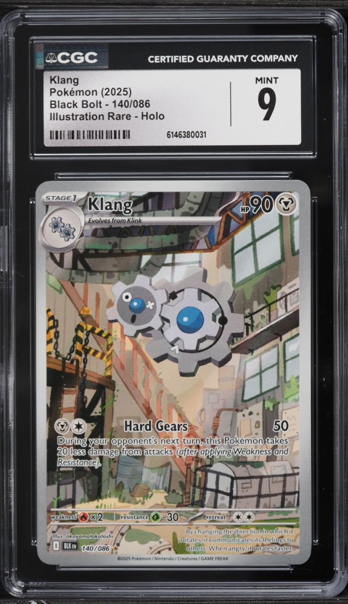 2025 Pokemon Scarlet & Violet Black Bolt IR Klang #140 CGC 9 MINT
