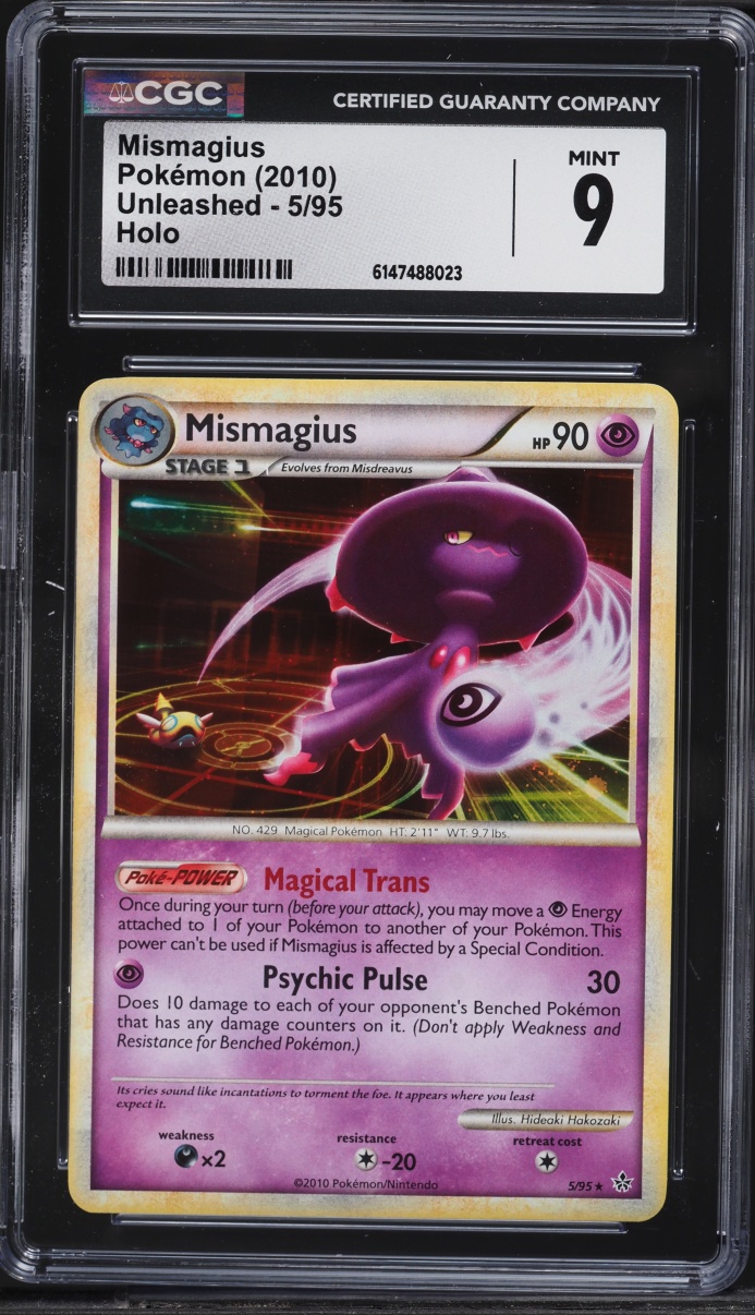 2010 Pokemon HeartGold & SoulSilver Unleashed Holo Mismagius #5 CGC 9 MINT