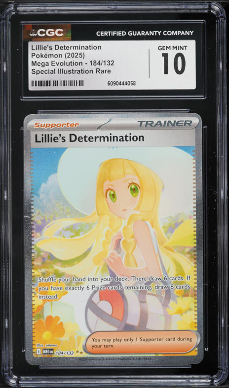 ポケモンカード Lillie's Determination #091 MINT 2025 Pokemon Mega Evolution SIR Lillie's Determination #184 CGC 10