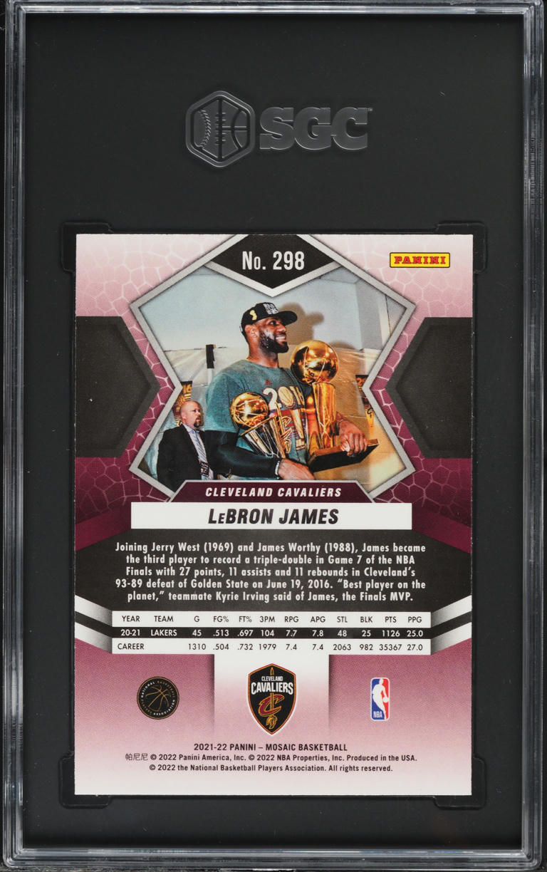 2021 Panini Mosaic LeBron James #298 SGC 9.5 MINT+