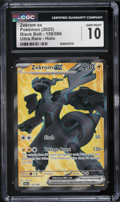 2025 Pokemon Scarlet & Violet Black Bolt BWR Zekrom Ex #172