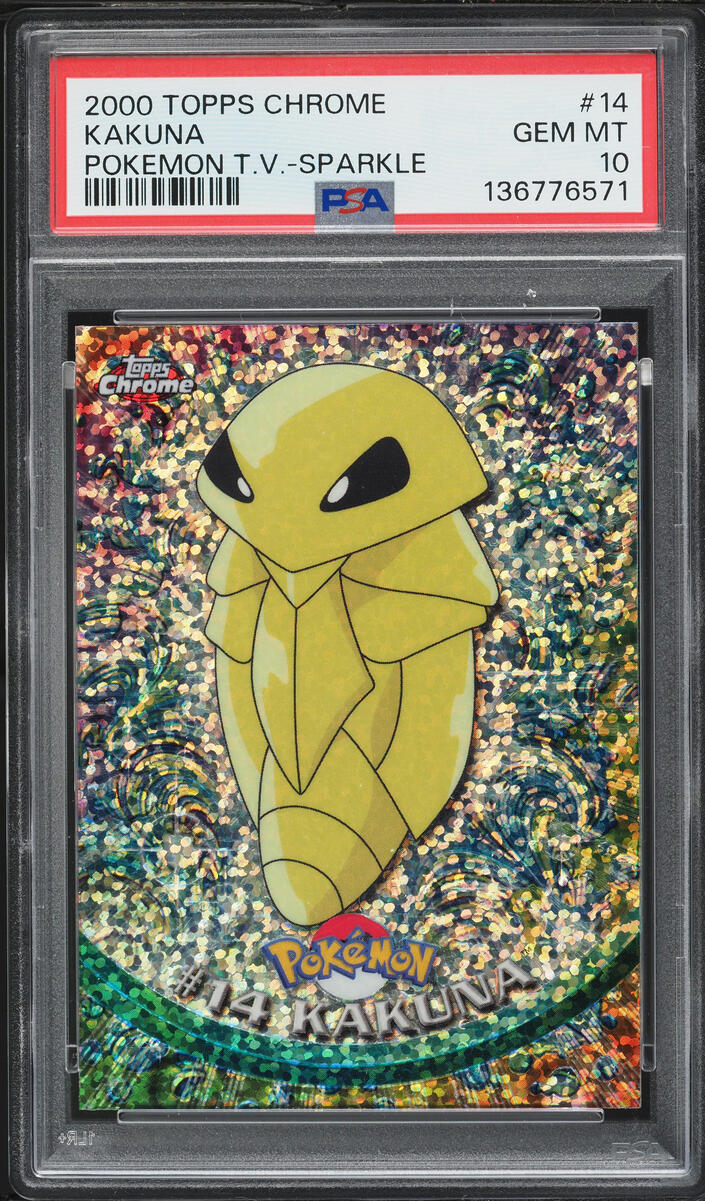2000 Topps Chrome Pokemon Series 1 Sparkle Kakuna #14 PSA 10 GEM MINT