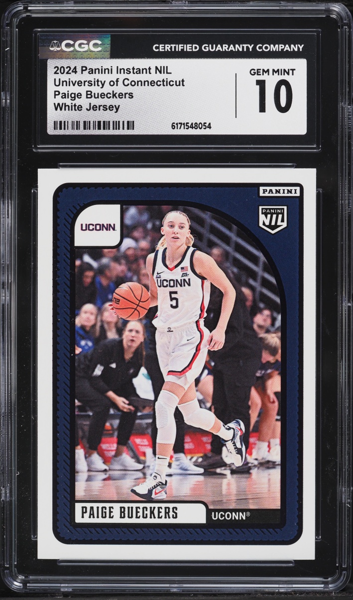 2024 Panini Instant NIL University of Connecticut White Jersey Paige Bueckers CGC 10 GEM MINT