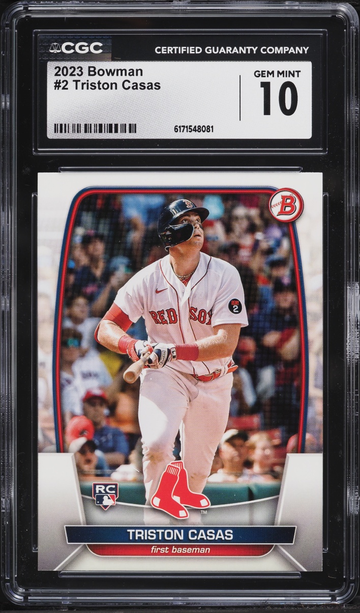 2023 Bowman Triston Casas ROOKIE #2 CGC 10 GEM MINT