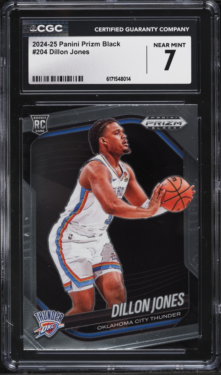 2024 Panini Prizm Black Dillon Jones ROOKIE #204 CGC 7 NRMT