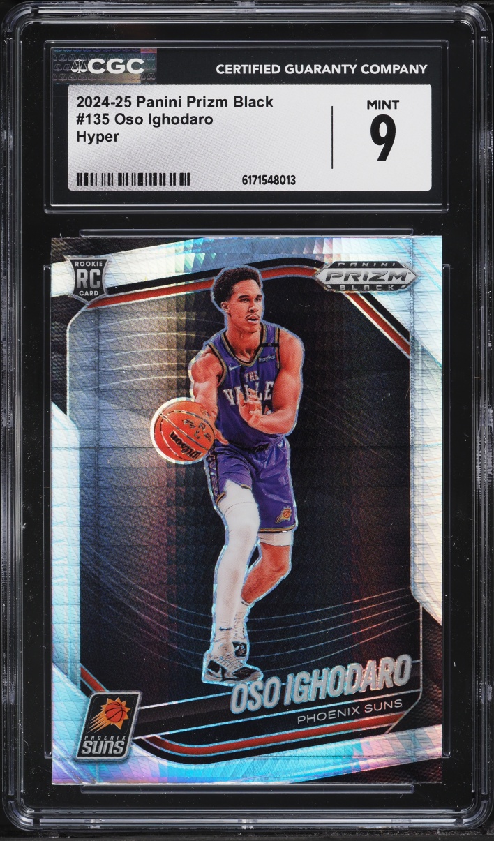 2024 Panini Prizm Black Hyper Oso Ighodaro ROOKIE #135 CGC 9 MINT