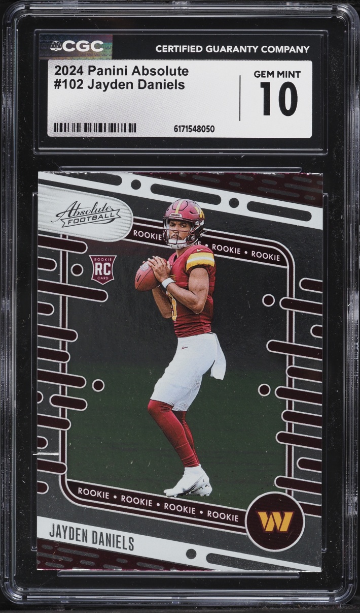 2024 Absolute Football Jayden Daniels ROOKIE #102 CGC 10 GEM MINT
