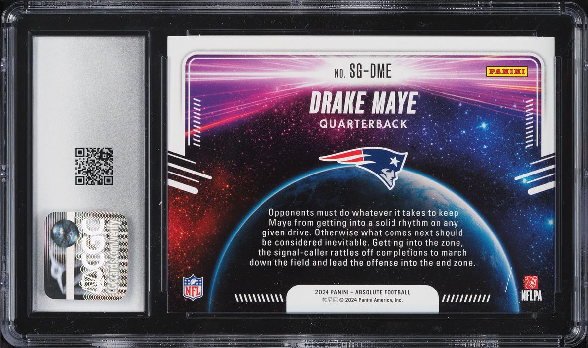 2024 Absolute Star Gazing Drake Maye ROOKIE #SG-DME CGC 10 GEM MINT