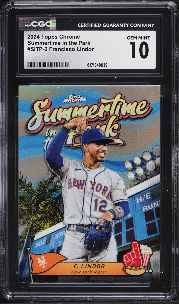 2024 Topps Chrome Summertime In The Park Francisco Lindor #SITP-2 CGC 10 GEM MINT