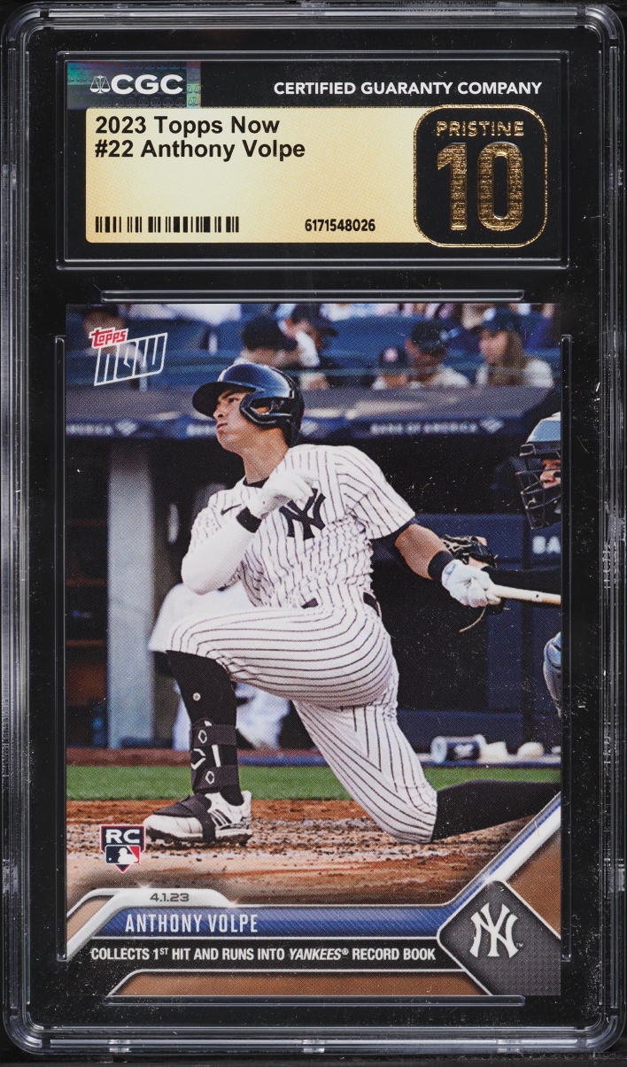 2023 Topps Now Anthony Volpe ROOKIE #22 CGC 10 PRISTINE