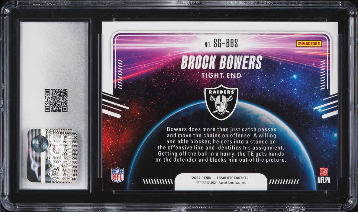 2024 Absolute Star Gazing Brock Bowers ROOKIE #SG-BBS CGC 9.5 MINT+