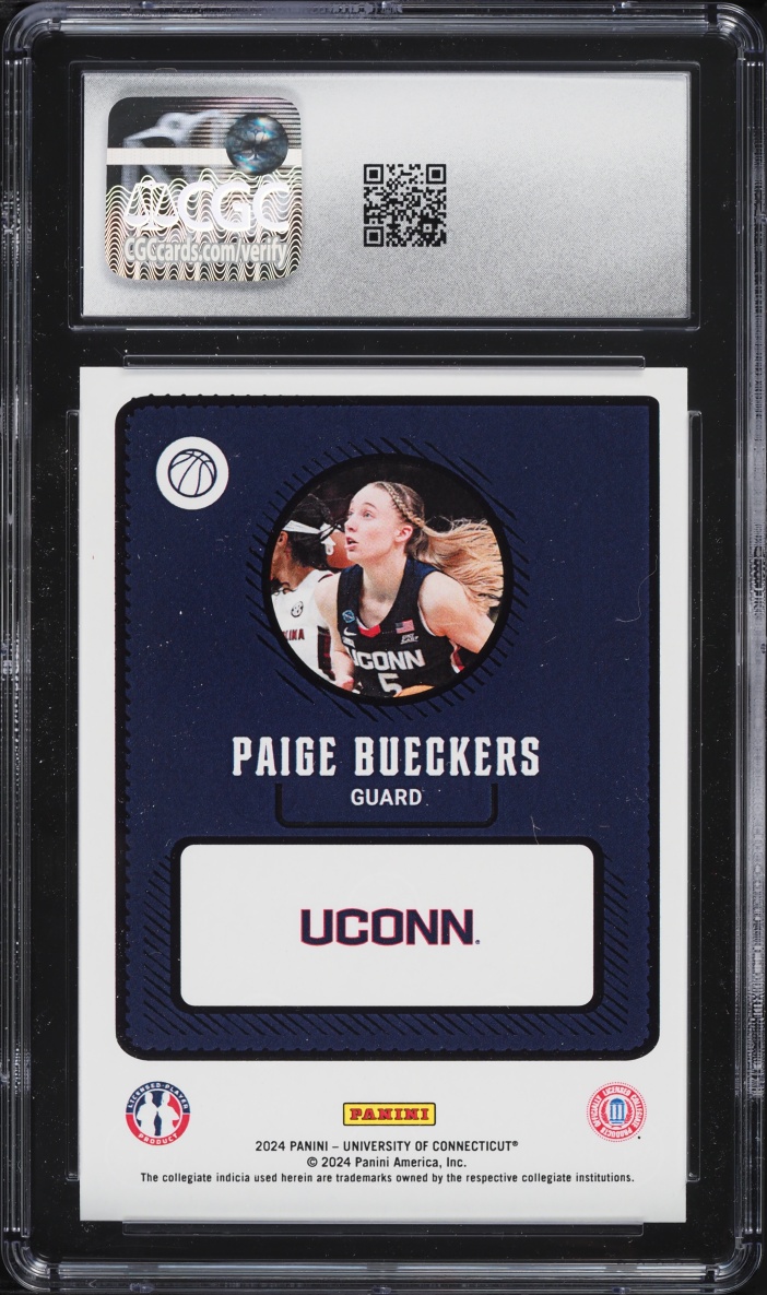 2024 Panini NIL University Of Connecticut Paige Bueckers ROOKIE CGC 7.5 NRMT+