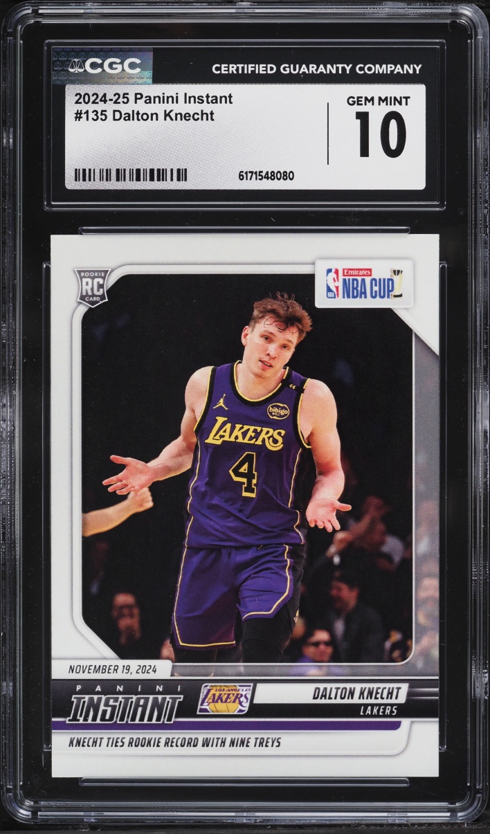 2024 Panini Instant Dalton Knecht ROOKIE /3689 #135 CGC 10 GEM MINT