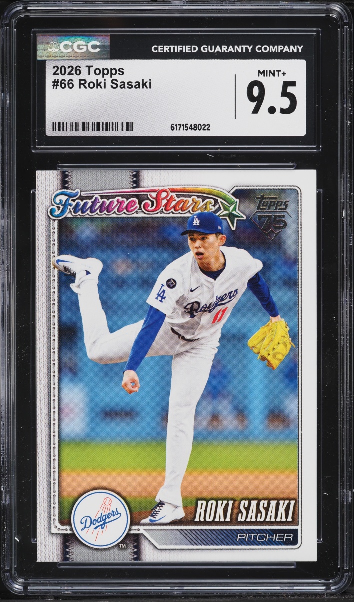 2026 Topps Roki Sasaki #66 CGC 9.5 MINT+
