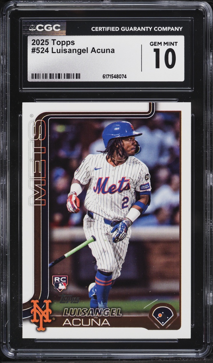 2025 Topps Luisangel Acuna ROOKIE #524 CGC 10 GEM MINT