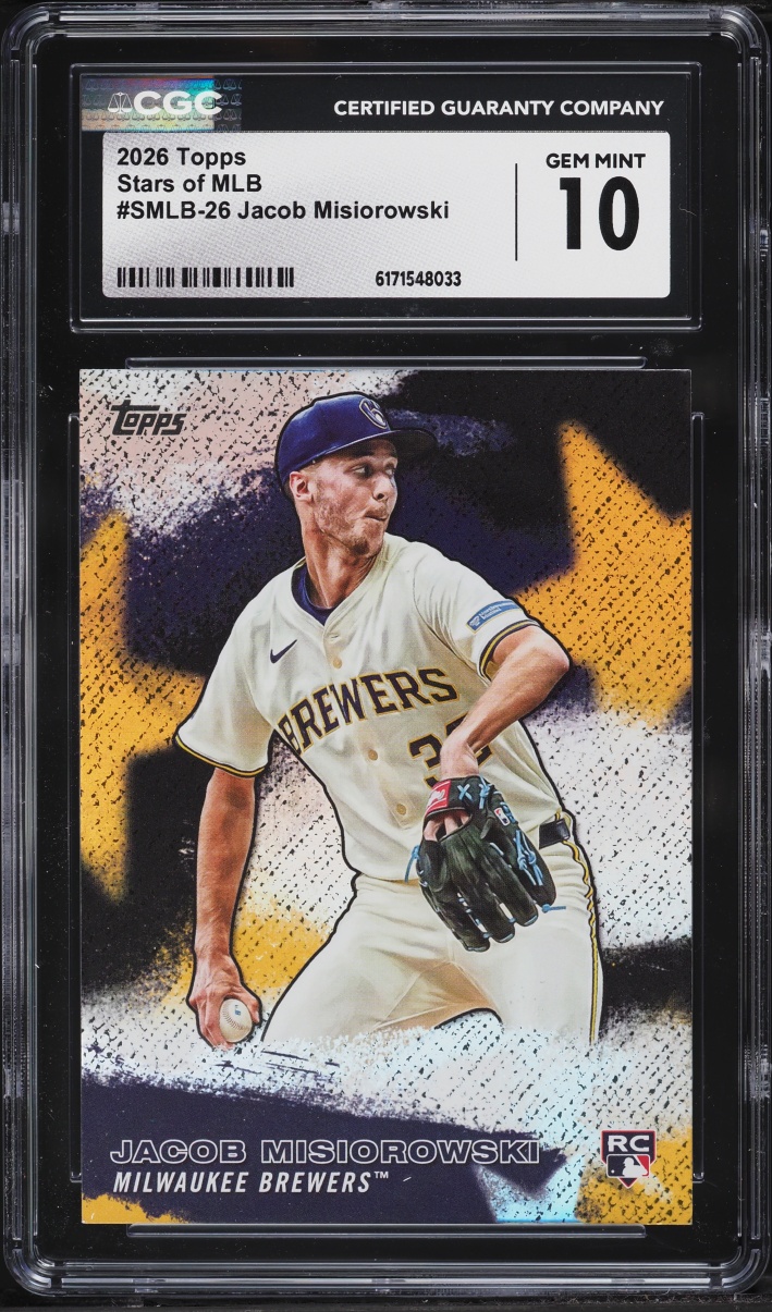 2026 Topps Stars Of MLB Jacob Misiorowski ROOKIE #SMLB-26 CGC 10 GEM MINT