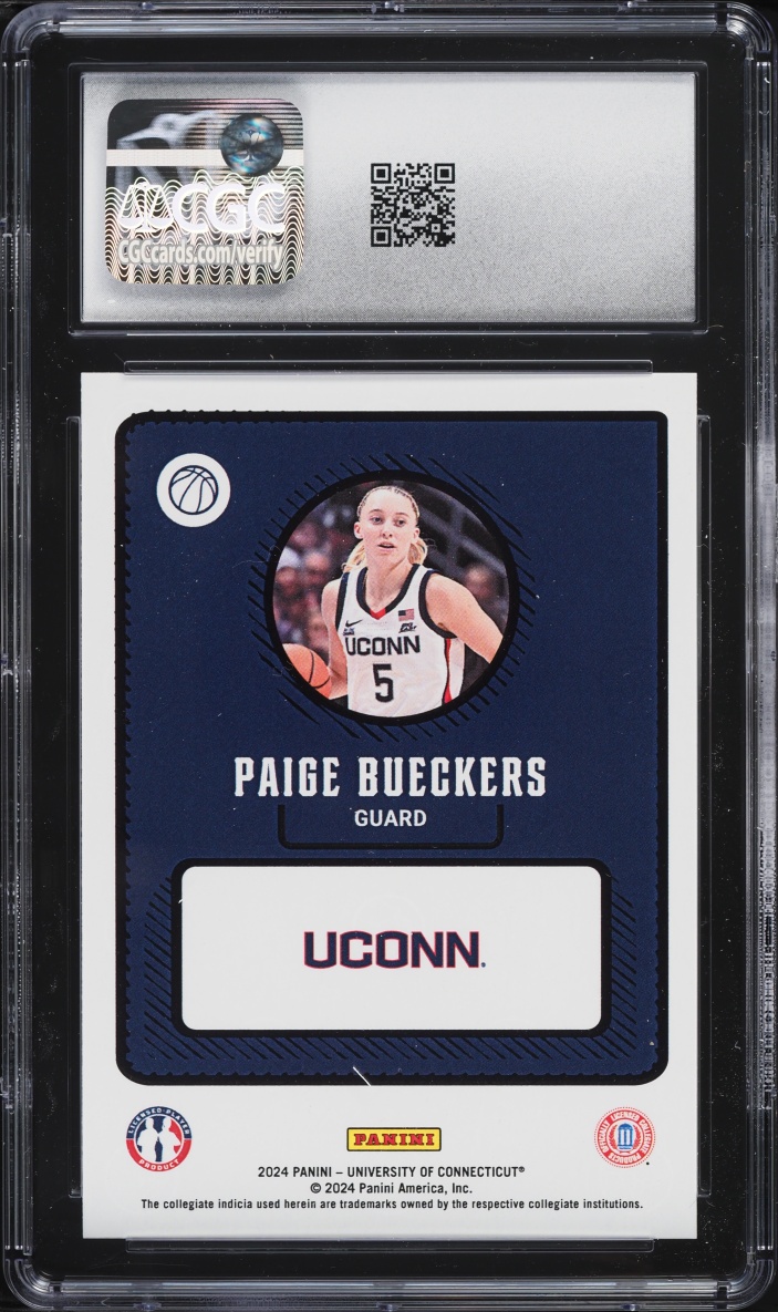 2024 Panini Instant NIL University of Connecticut White Jersey Paige Bueckers CGC 10 GEM MINT