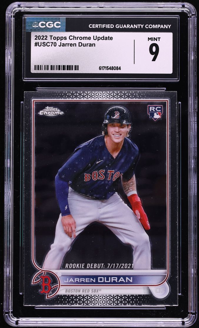 2022 Topps Chrome Update Jarren Duran ROOKIE #USC70 CGC 9 MINT