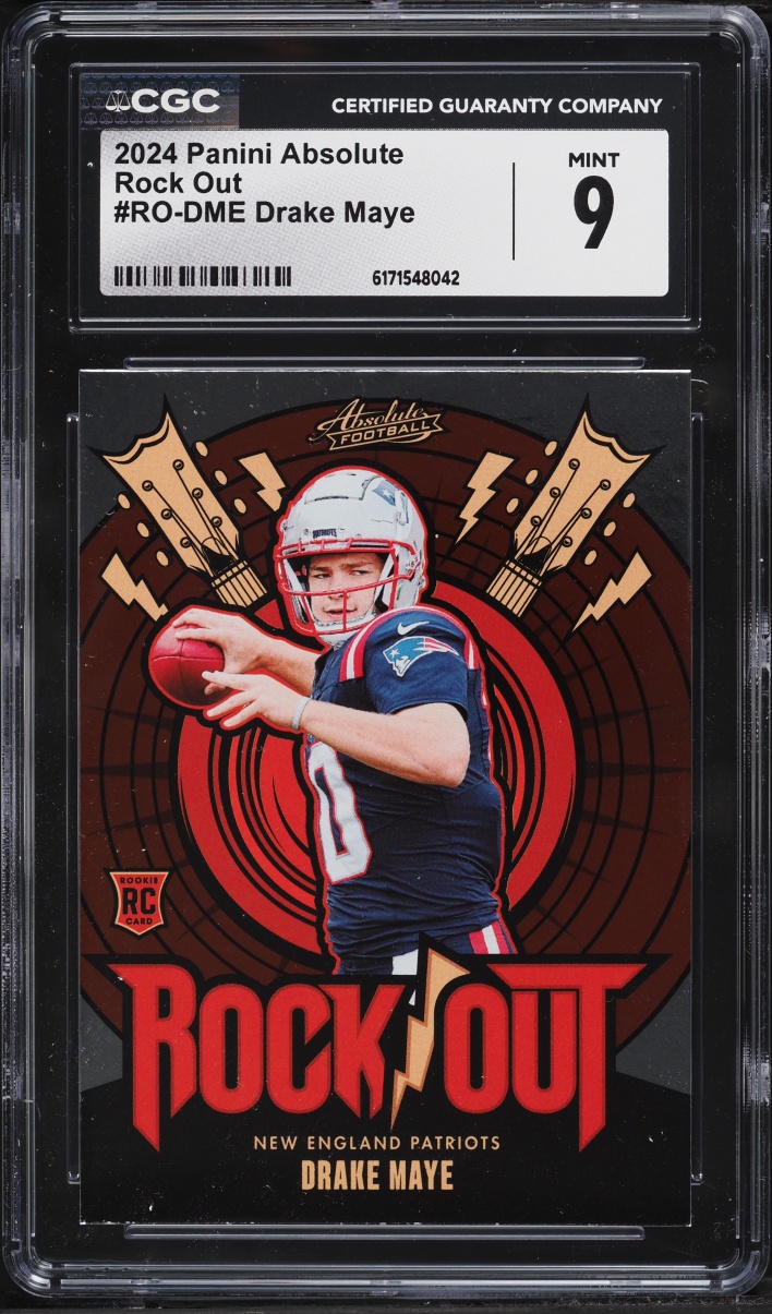 2024 Absolute Rock Out Drake Maye ROOKIE #RO-DME CGC 9 MINT