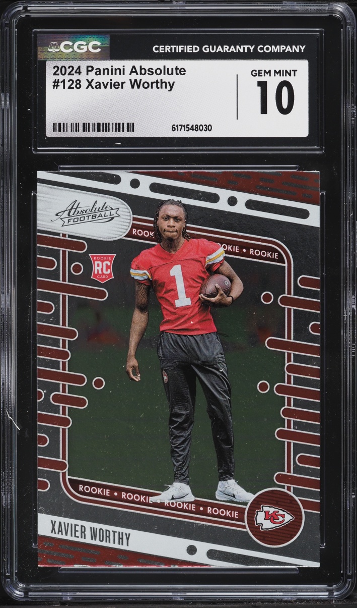 2024 Absolute Football Xavier Worthy ROOKIE #128 CGC 10 GEM MINT