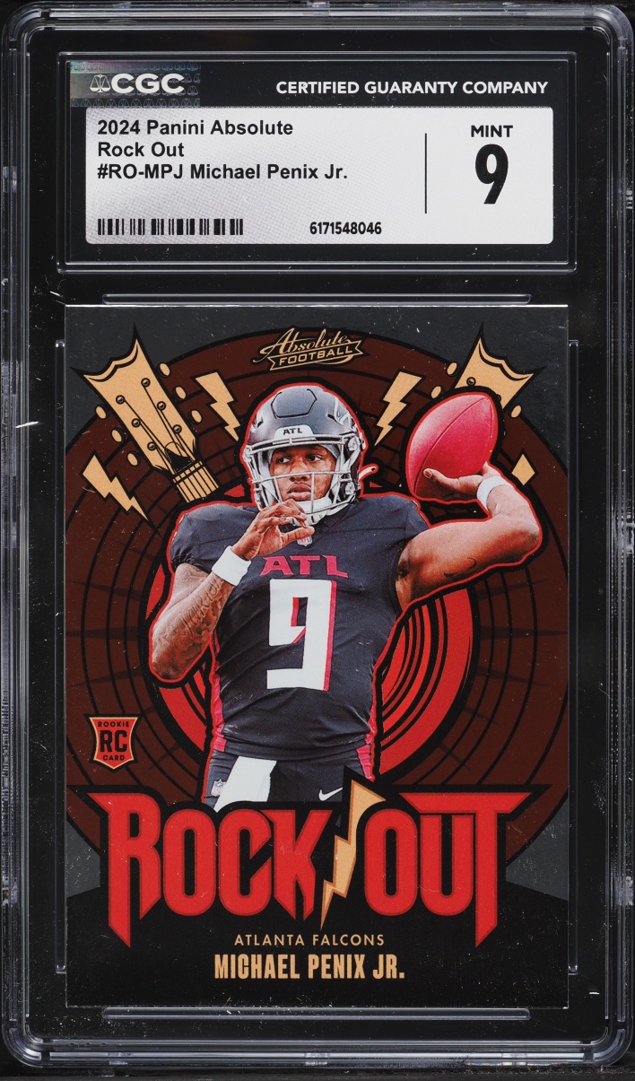 2024 Absolute Rock Out Michael Penix Jr. ROOKIE #RO-MPJ CGC 9 MINT