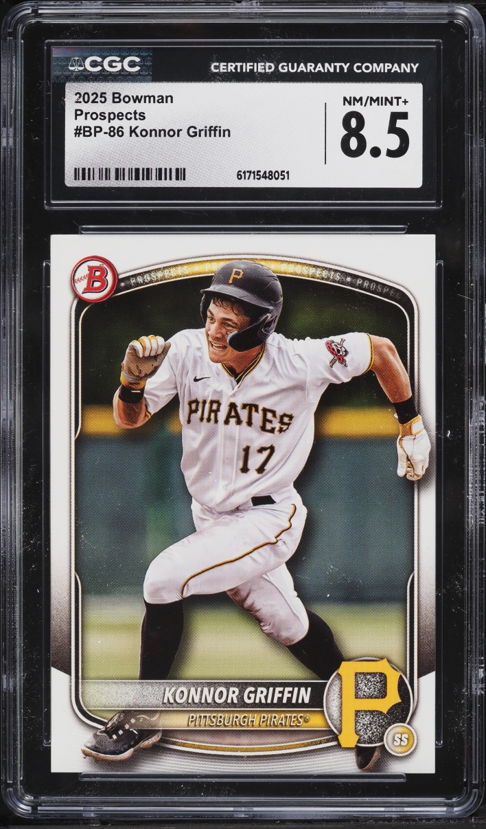 2025 Bowman Konnor Griffin PROSPECT #BP-86 CGC 8.5 NM-MT+