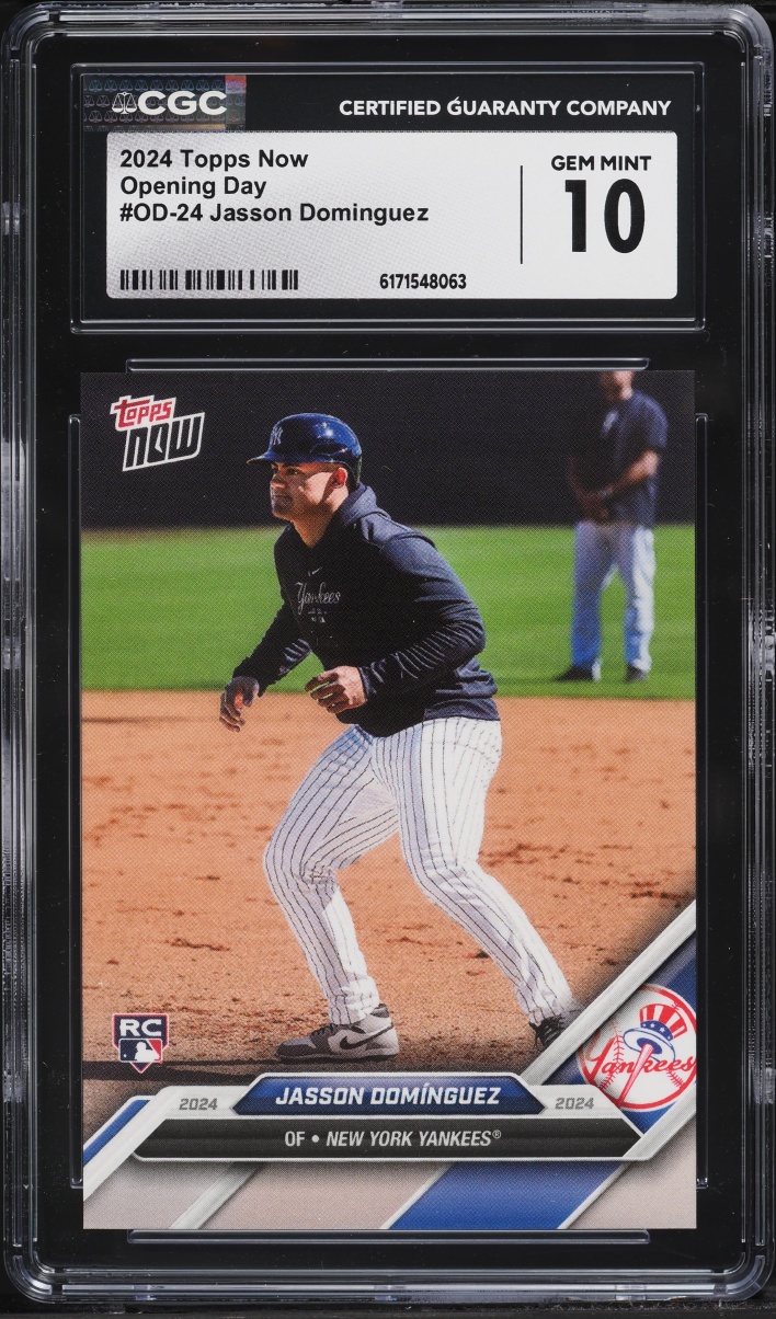 2024 Topps Now Opening Day Jasson Dominguez ROOKIE #OD-24 CGC 10 GEM MINT