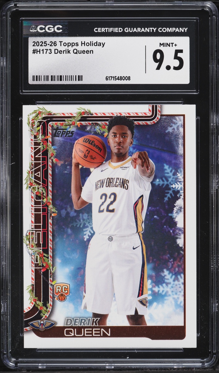 2025 Topps Holiday Derik Queen ROOKIE #H173 CGC 9.5 MINT+