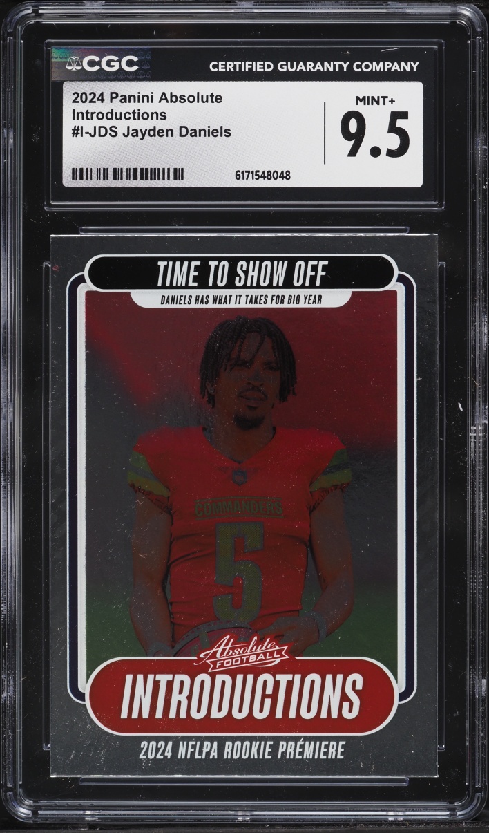 2024 Absolute Introductions Jayden Daniels ROOKIE #I-JDS CGC 9.5 MINT+