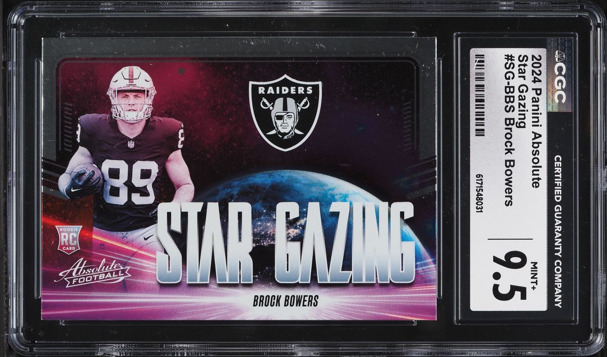 2024 Absolute Star Gazing Brock Bowers ROOKIE #SG-BBS CGC 9.5 MINT+