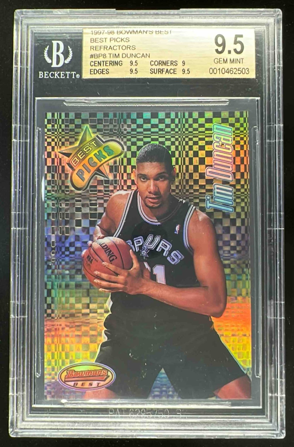 1997 Ultra Star Power Plus Die-Cut Tim Duncan ROOKIE #18SPP CGC