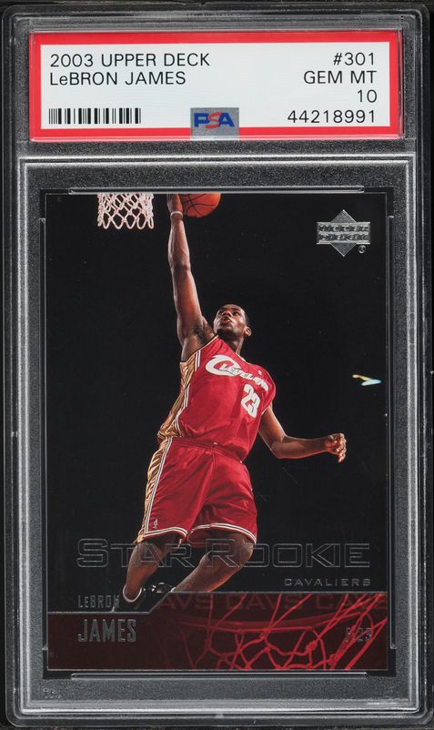 2003 SP Authentic LeBron James ROOKIE AUTO /500 #148 BGS 9 MINT on