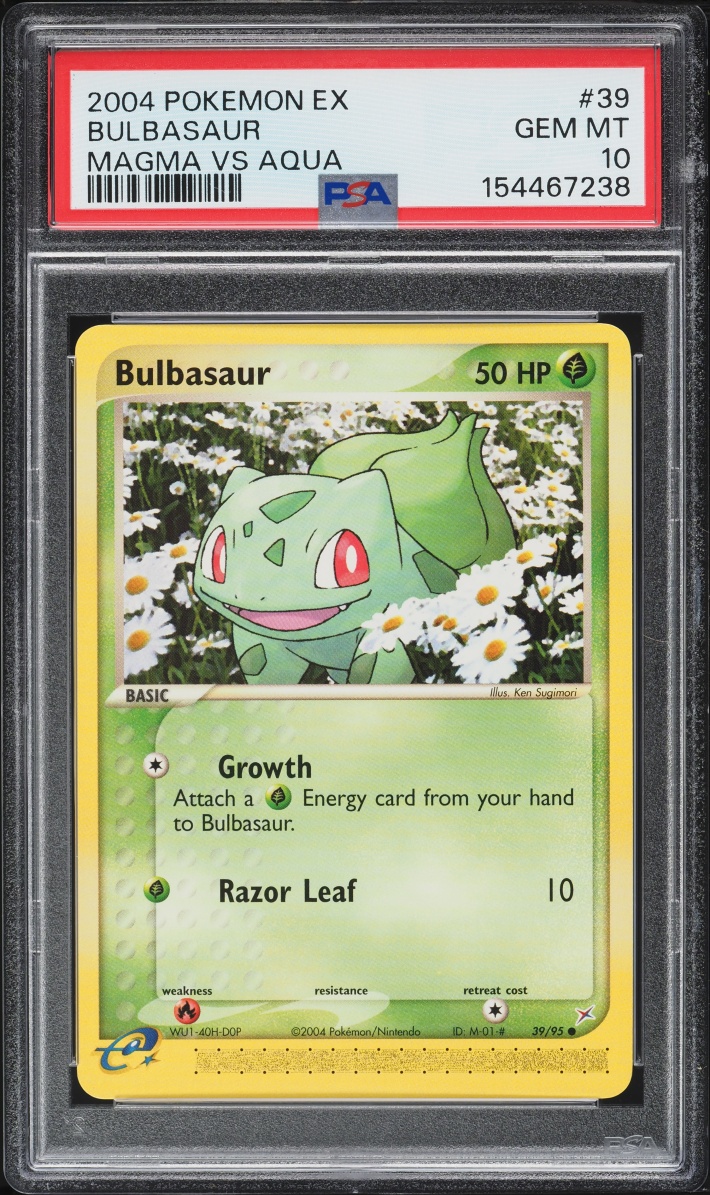 2004 Pokemon EX Team Magma Vs Aqua Bulbasaur #39 PSA 10 GEM MINT