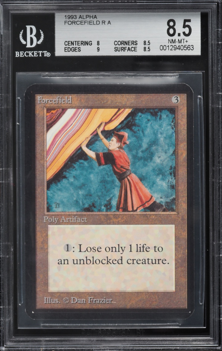 1993 Magic The Gathering MTG Alpha Forcefield BGS 8.5 NM-MT+
